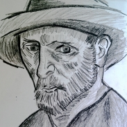 Ensaio sobre Van Gogh, 2009 - carvão sobre papel.
